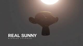 How to create a REALISTIC SUN  Blender Tutorial [upl. by Arimay]