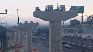 trolebús Elevado Avance cada día avanza más la obra Autopista México Puebla [upl. by Jair]