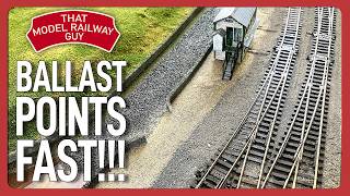 FAST amp EASY  How To Ballast Model Railway Points Tutorial [upl. by Jozef]