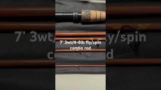 Custom built fiberglass 7’ 5 piece 3wt fly48 lb test spin combo rod [upl. by Benildis]