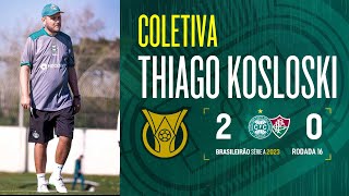 CORITIBA 2 X 0 FLUMINENSE  BRASILEIRO 2023  COLETIVA THIAGO KOSLOSKI [upl. by Ardnoel140]