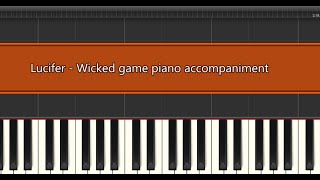 Lucifer S05E10  Wicked game  piano accompaniment Synthesia  SHEET [upl. by Marchese]