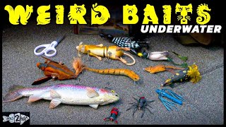 12 WEIRD Fishing Lures and When they Work  Awesome UNDERWATER Footage [upl. by Jeni]