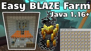 EASY Blaze Farm Max Efficiency Minecraft Java 116 [upl. by Glialentn]