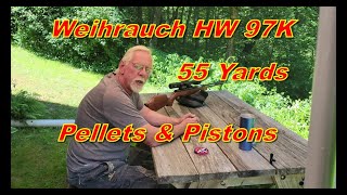 Weihrauch HW97K at 55 Yards [upl. by Seuqirdor]