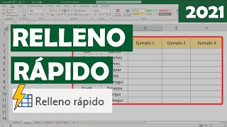 Como usar el Relleno Rápido en Excel Rellenar Series Autorrelleno [upl. by Erdah447]