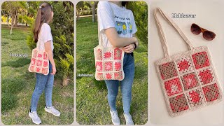 1 YUMAKTAN Çok Kolay Tığ İşi Yazlık Motifli Çanta Yapılışı  Örgü Çanta Modelleri  Crochet Bag [upl. by Haimirej]