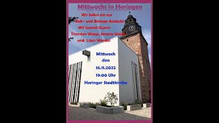 Andacht zum Buß und Bettag am 16112022 um 1900 Uhr LIVE in der Stadtkirche HeringenWerra [upl. by Peregrine900]