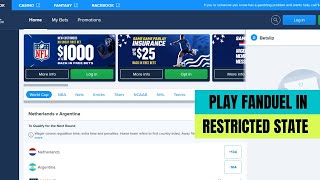 How to Play Fanduel Sportsbook in Restricted State 2024  Get Around Fanduel Sportsbook Location [upl. by Anairuy343]