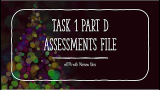 Task 1 Part D Assessments File [upl. by Singband]