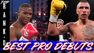 THE 10 GREATEST BOXING PRO DEBUTS OF ALLTIME  Top Rankd [upl. by Atikan]