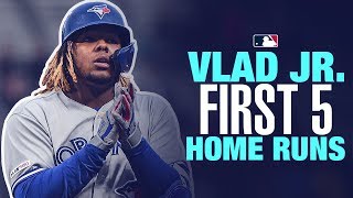 Vlad Jrs first 5 career home runs [upl. by Gaspar]