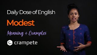 DailyDose English  Modest Meaning  Verbal Lesson [upl. by Mcilroy]