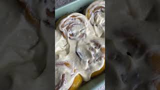 Vegan Pumpkin Cinnamon Rolls 🙂‍↕️ veganreceipes cinnamonrolls katiemakesitvegan veganfood [upl. by Pitarys]