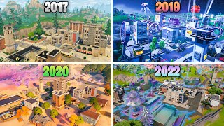 Evolution of The Entire Tilted Towers in Fortnite 2017  2023 [upl. by Alidus]