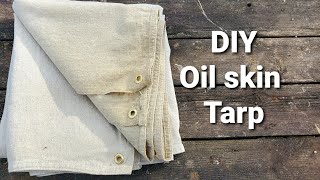 DIY Oilskin Tarp  How to tutorial doityourself [upl. by Nnahtebazile112]