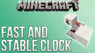 Minecraft Fast And Stable Redstone Clock Tutorial Redstone Advent Calendar [upl. by Dnomsed]