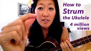 How To Strum the Ukulele  Beginner Uke Tutorial [upl. by Ackler505]