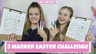 3 Marker Easter Challenge  Jacy and Kacy [upl. by Augustus]