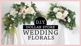 AMAZING DOLLAR STORE DIY Wedding Flower Arrangements [upl. by Dorthea]