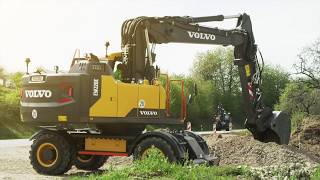 Volvo Eseries wheeled excavators smooth control [upl. by Krishnah]