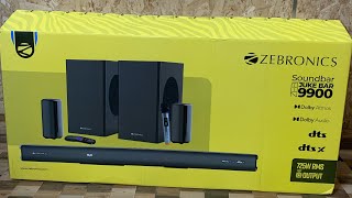 Detailed Unboxing  Zebronics Jukebar 9900  DTS Dolby Atmos [upl. by Ennair921]