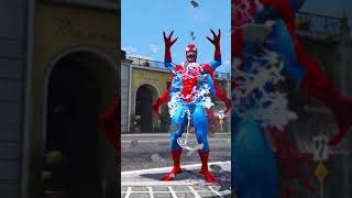 Spider Man amp Spiderman Muscle amp Iron Spider VS Spider Man Doppelganger  Spider Verse Shorts [upl. by Donetta545]