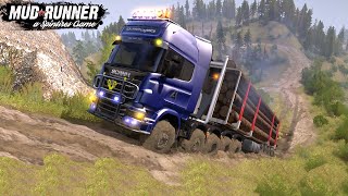 Spintires MudRunner  KAMAZ And Scania Dump Truck Driving [upl. by Suivatna]