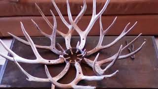 DIY Antler Chandelier quotFIREquot [upl. by Atnuahc]