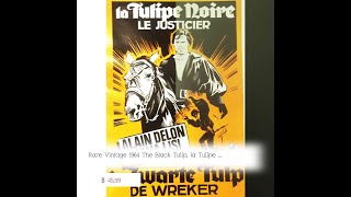 Rare Vintage 1964 The Black Tulip la Tulipe Noire Belgium Movie Poster Alain Delon [upl. by Auahsoj]