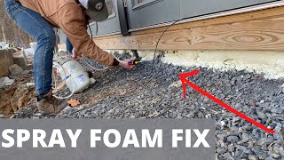 DIY Concrete Slab Fix Using Spray Foam [upl. by Purpura]