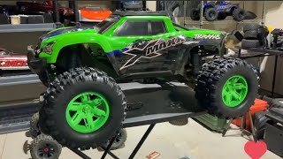 traxxas xmaxx wide kit and new SLEDGEHAMMER tires [upl. by O'Carroll]