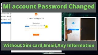 Mi account Password change without phone number or email [upl. by Adeuga]