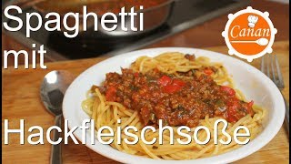 Spaghetti mit PaprikaHackfleischsoße  richtig lecker Nudelrezept  Canans Rezepte [upl. by Aiuqal595]