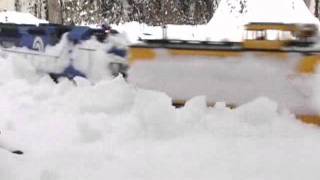 Garden Railroad Snow Plow Train [upl. by Alimat]