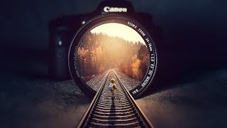 Rails Inside Illution Photo Manipulation Photoshop Tutorial [upl. by Llenahc]