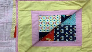 BINDING A QUILT  QUILT LABEL EASY BABY QUILT TUTORIAL [upl. by Tnomad]