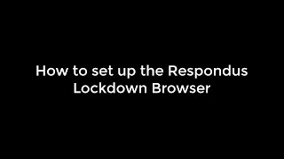 How to install the Respondus Lockdown Browser with Monitor [upl. by Armond810]