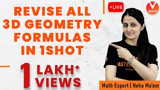 Revise All 3D Geometry Formulas in 1 Shot  Neha Agrawal Mam  Vedantu Math [upl. by Acimak]