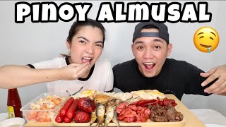 PINOY ALMUSAL MUKBANG  FILIPINO BREAKFAST  Tuyo Daing Tocino Hotdog Longganisa Tapa Silog [upl. by Odnumyer]