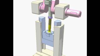 Slidercrank mechanism for adjusting stroke position 1 [upl. by Widera]