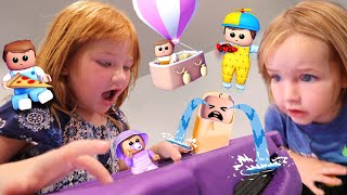 CRAZY BABiES at Adleys Day Care Roblox Family with Niko and Dad pirate house and plane vacation [upl. by Jerz]