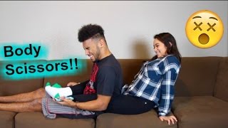 BODY SCISSORS CHALLENGE PLUS SURPRISE MOVE [upl. by Essirehc]