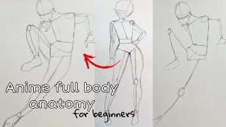 How I Draw anime characters Body easily  step by step tutorial [upl. by Attenod]