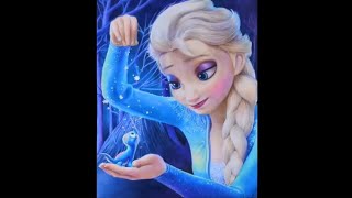 Drawing Elsa and Bruni  Frozen  Drawing Illustrations [upl. by Colwen]