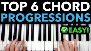 6 BEST Chord Progressions for Piano Beginners EASY [upl. by Janik]