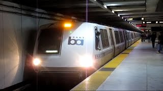 BART Trains at Embarcadero  23rd January 2015 [upl. by Anyr]