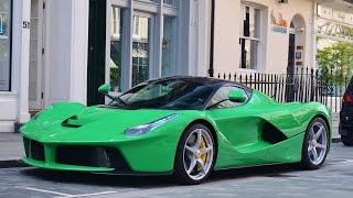 GREEN Ferrari LaFerrari in London [upl. by Acimot]