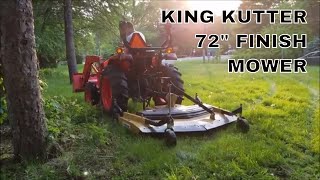 King Kutter 72 inch rear discharge mower first use [upl. by Esidnak]