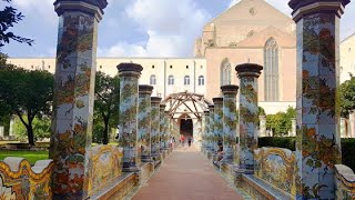 Naples  Chiostro di Santa Chiara with Norwegian Epic [upl. by Assenev]